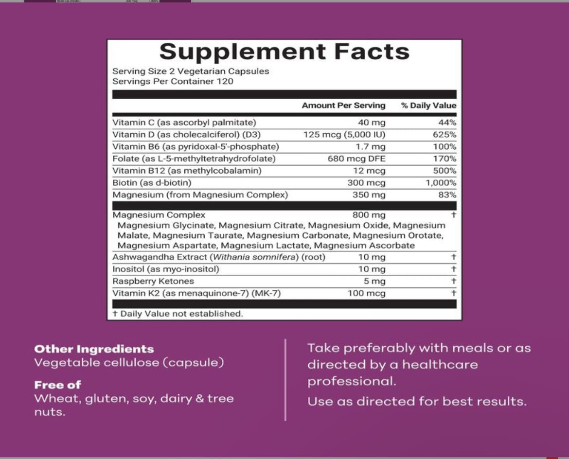 Women's Magnesium Complex – Daily Wellness Support
